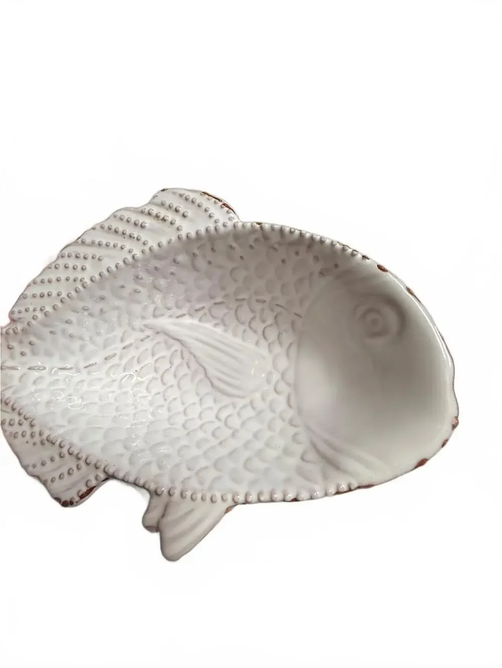Mud Pie Ceramic Fish Shaped Decorative Bowl